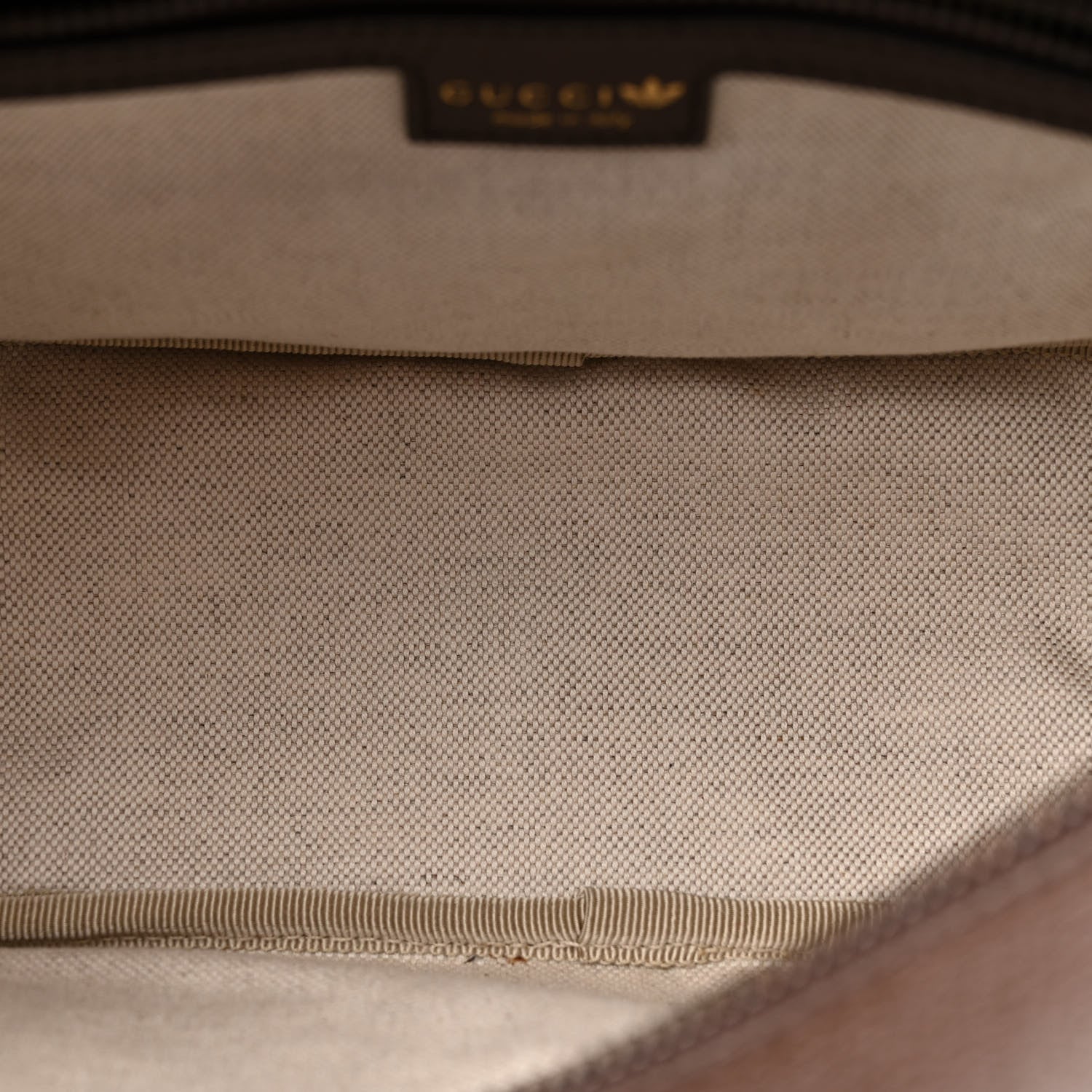 Gucci X ADIDAS Crystal Vintage Monogram Textured Dollar Calfskin Web Trefoil Logo Small Messenger Bag Mid Natural Nut Off White New Acero 5 of 12