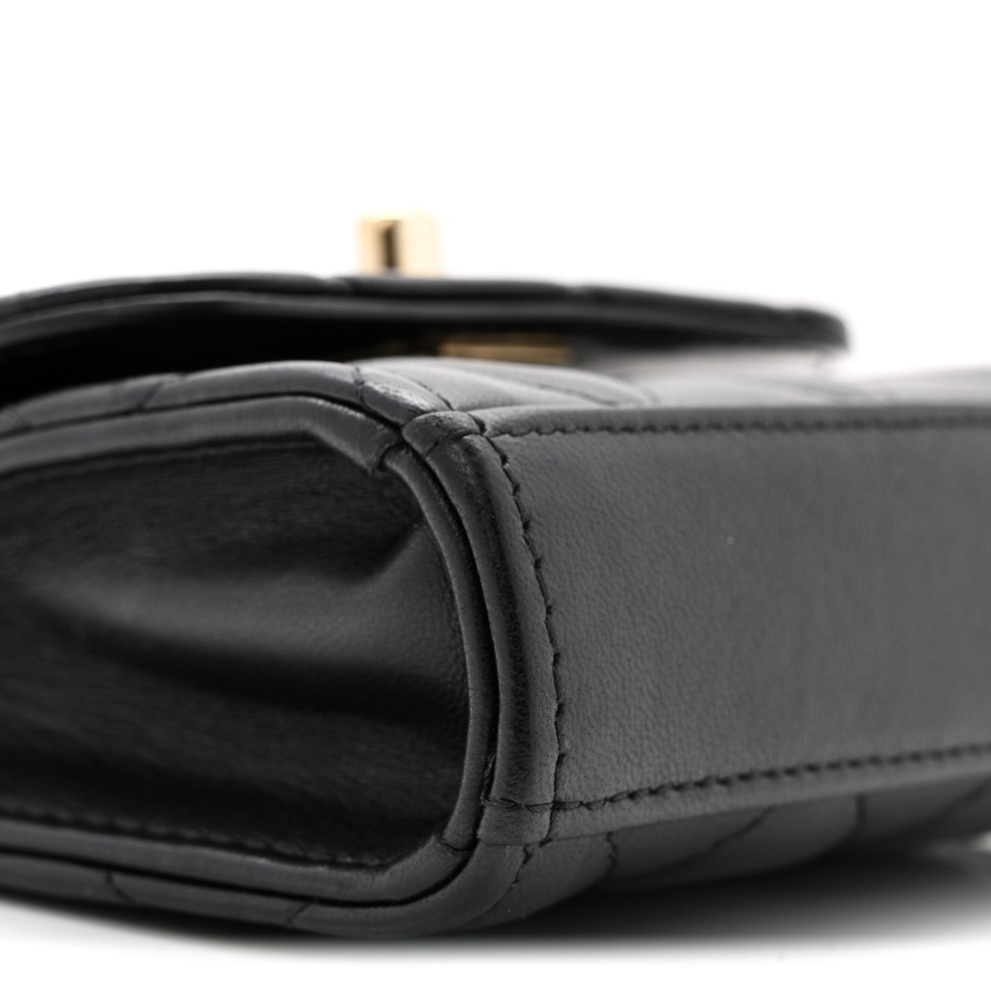 Lambskin Quilted Mini Trendy CC Clutch With Chain Black