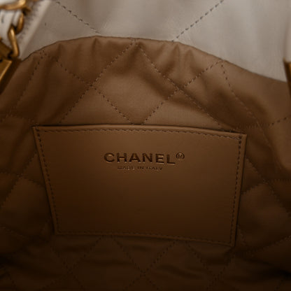 Chanel Shiny Calfskin Quilted Mini Chanel 22 White 6 of 11