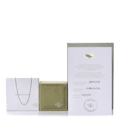 Van Cleef & Arpels 18K White Gold Trace Chain Necklace 6 of 6