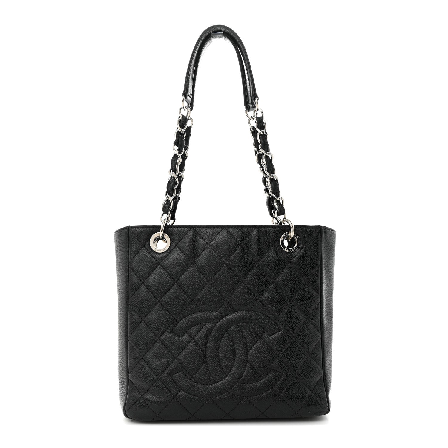 Chanel Caviar Quilted Petit Shopping Tote PST Black 1 of 14