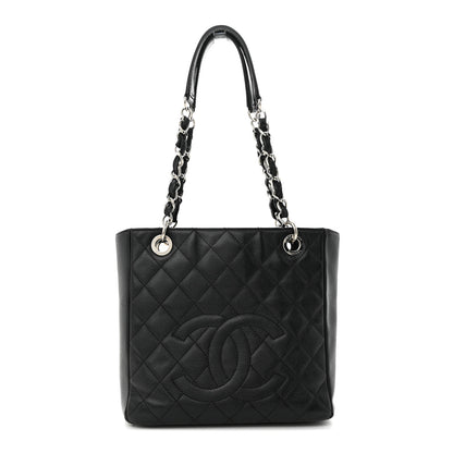 Chanel Caviar Quilted Petit Shopping Tote PST Black 1 of 14