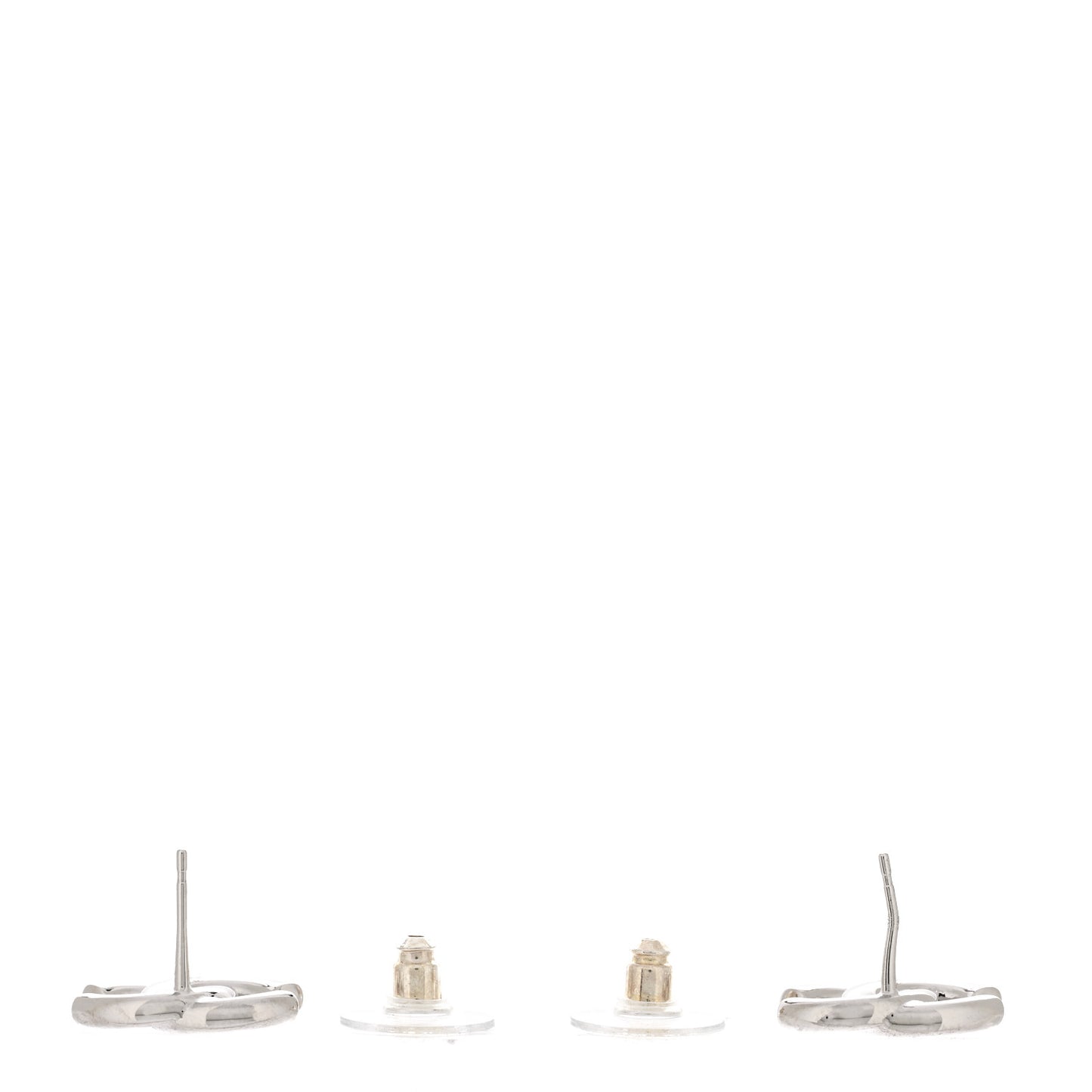 Metal CC Earrings Silver Silver