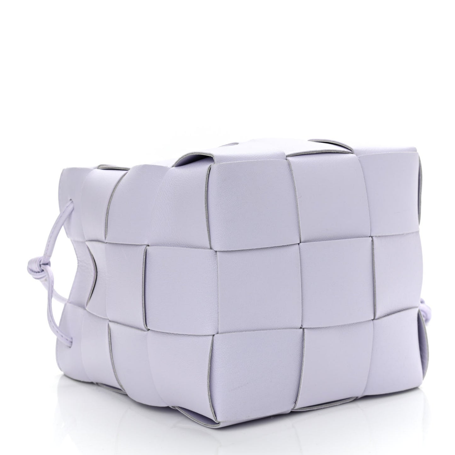 Calfskin Intreccio Small Cassette Bucket Bag Mirth Washed