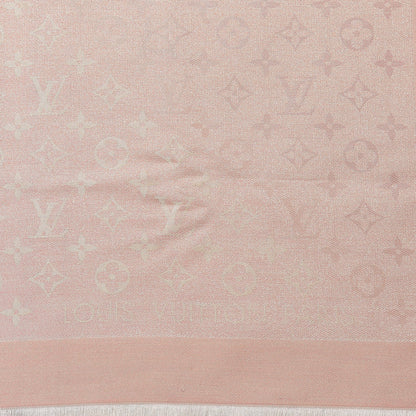 Louis Vuitton Silk Cotton Shine Monogram Sunrise Shawl 3 of 4