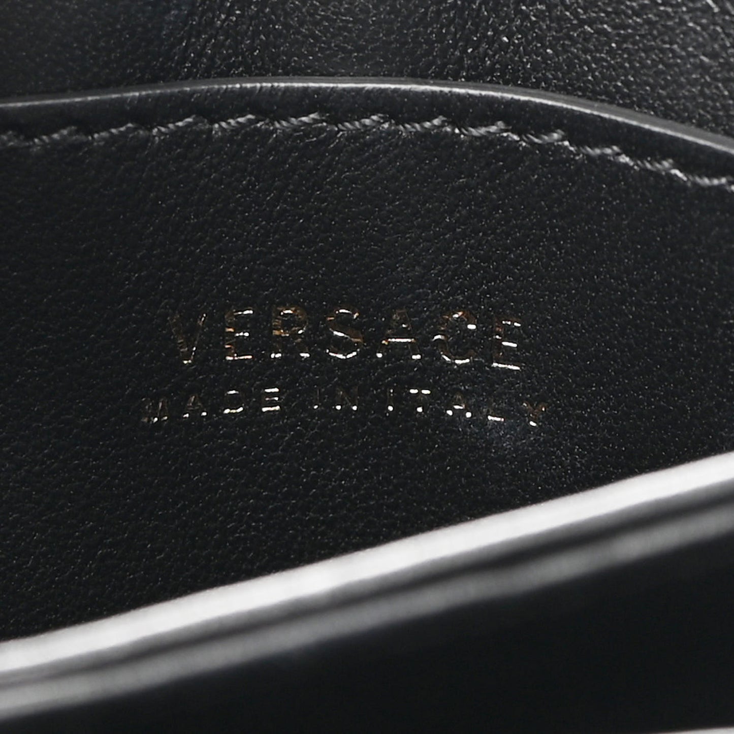 Vitello Studded Virtus Chain Clutch Black