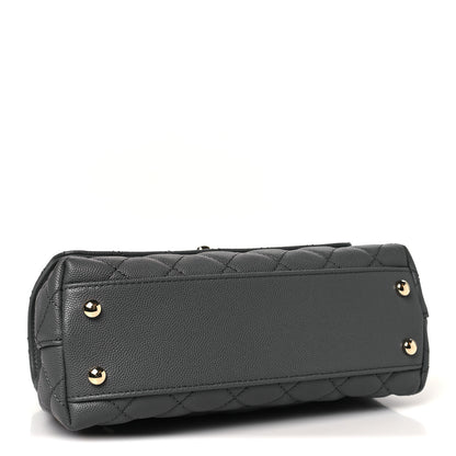 Chanel Caviar Quilted Mini Coco Handle Flap Grey 4 of 11