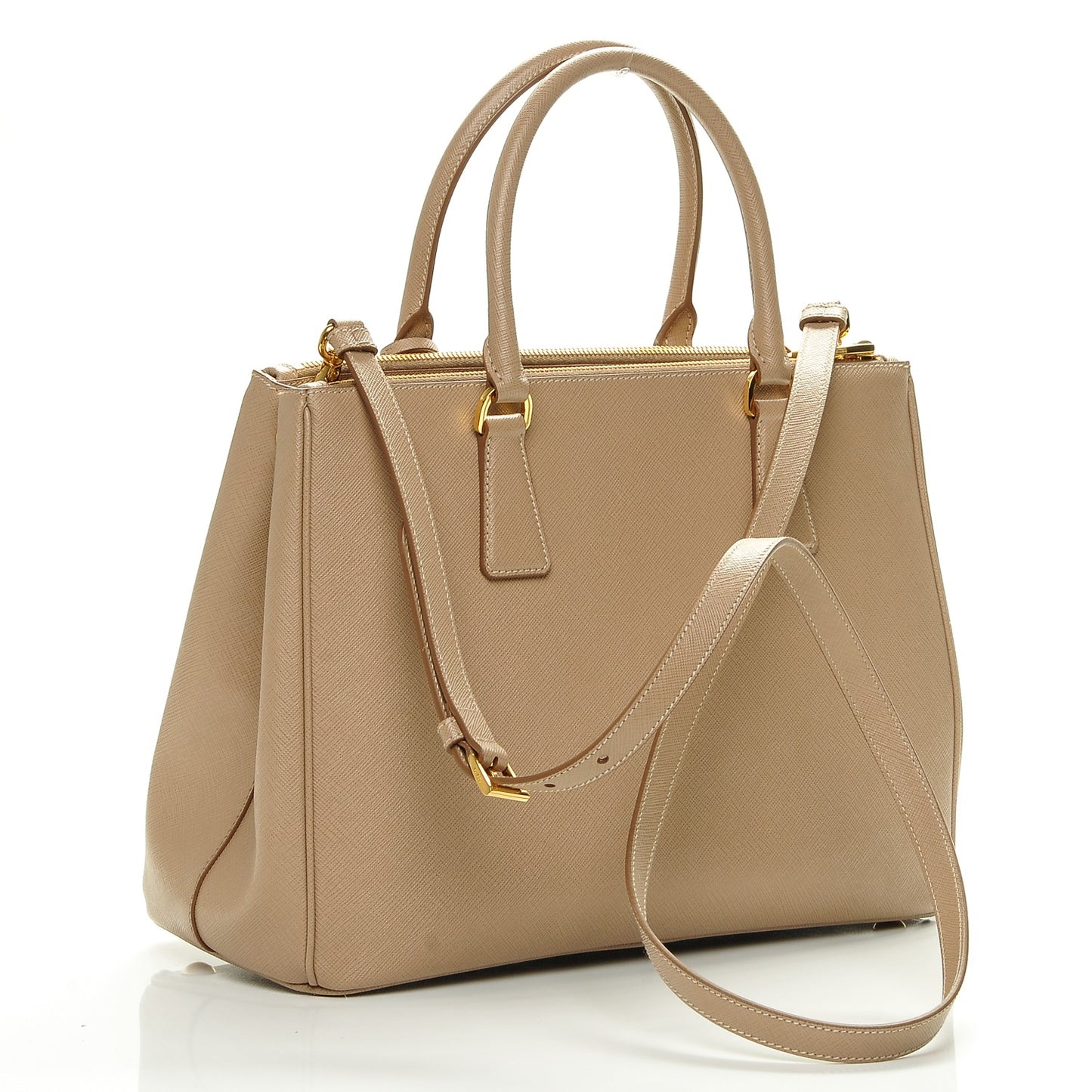 Saffiano Medium Galleria Double Zip Tote Cammeo