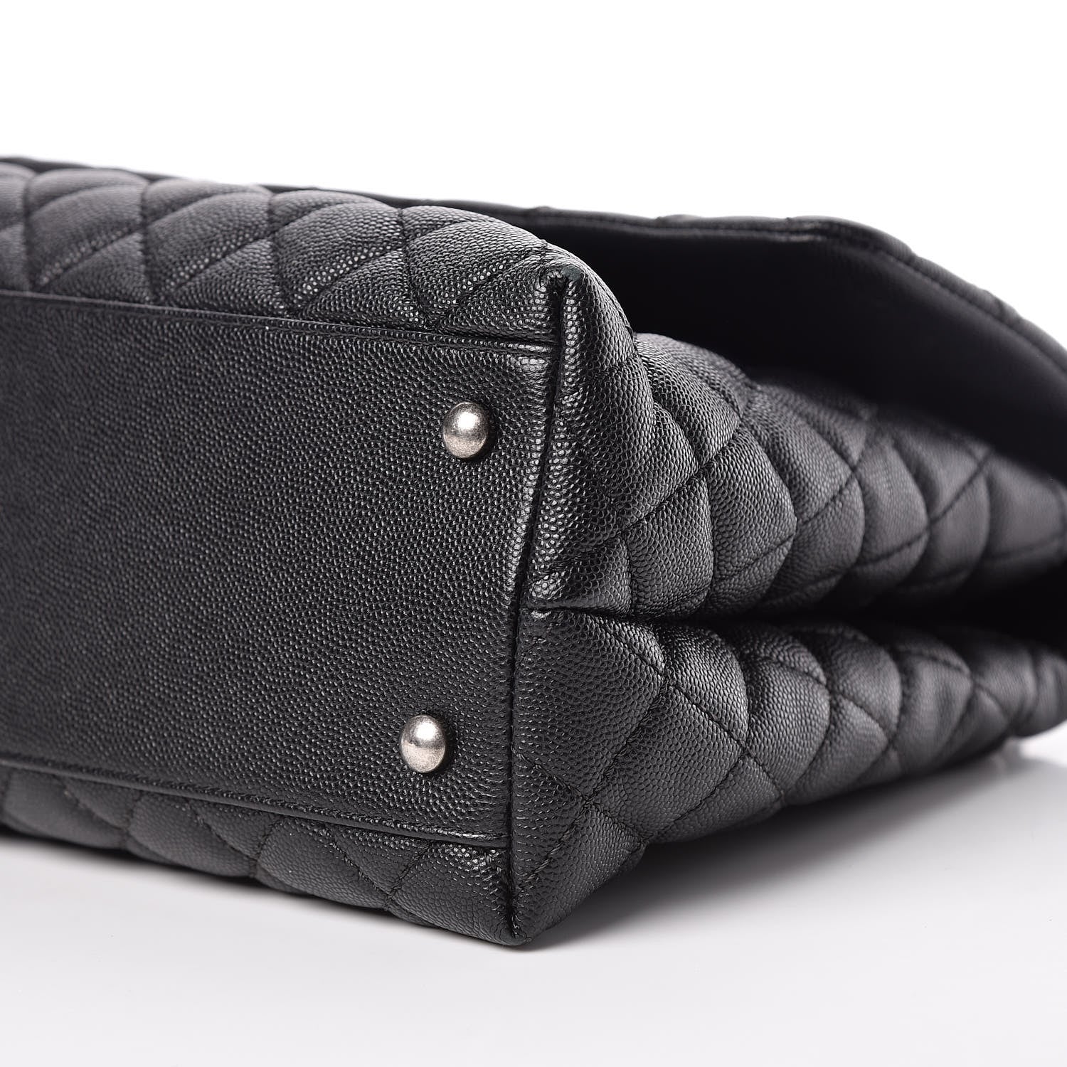 Chanel Caviar Quilted Medium Coco Handle Flap Black 8 of 10