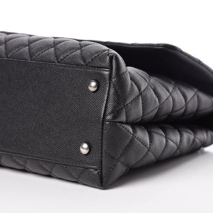 Chanel Caviar Quilted Medium Coco Handle Flap Black 8 of 10