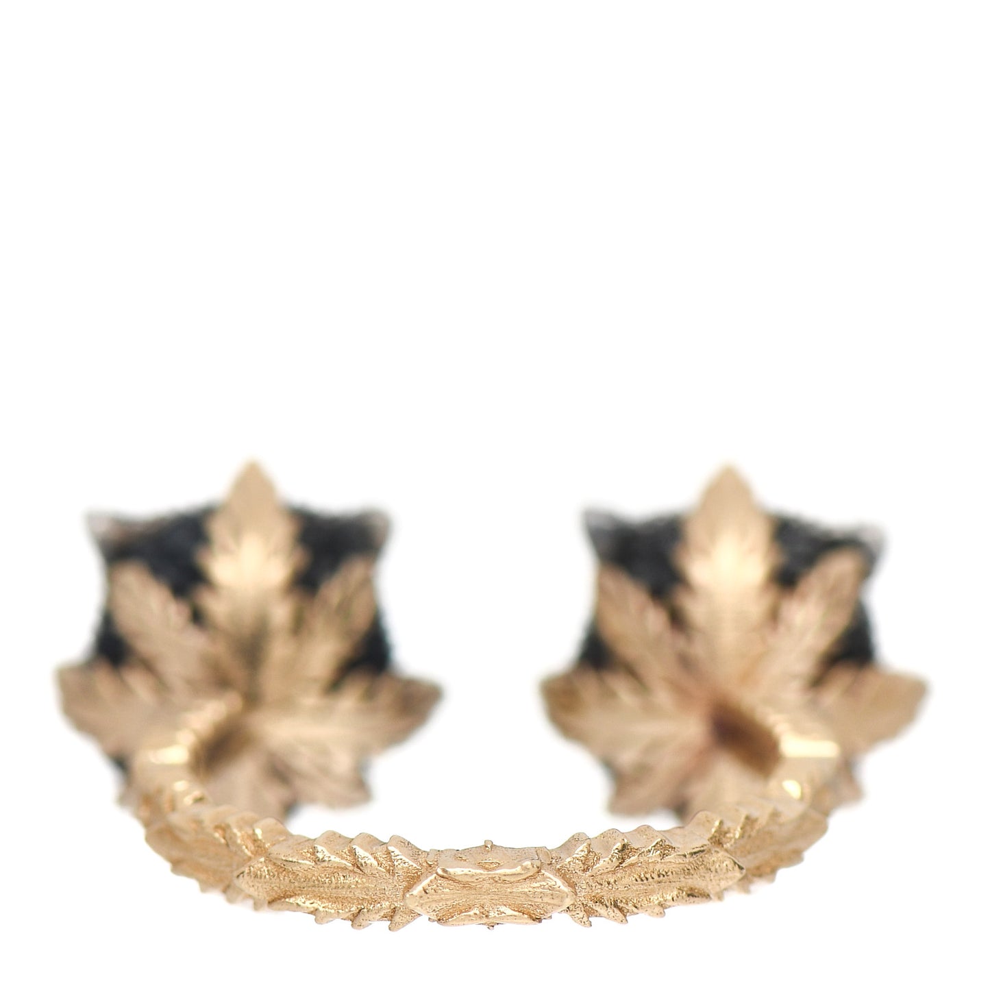 18K White Yellow Gold Diamond Pearl Le Marche des Merveilles Tiger Head Ring 54 7