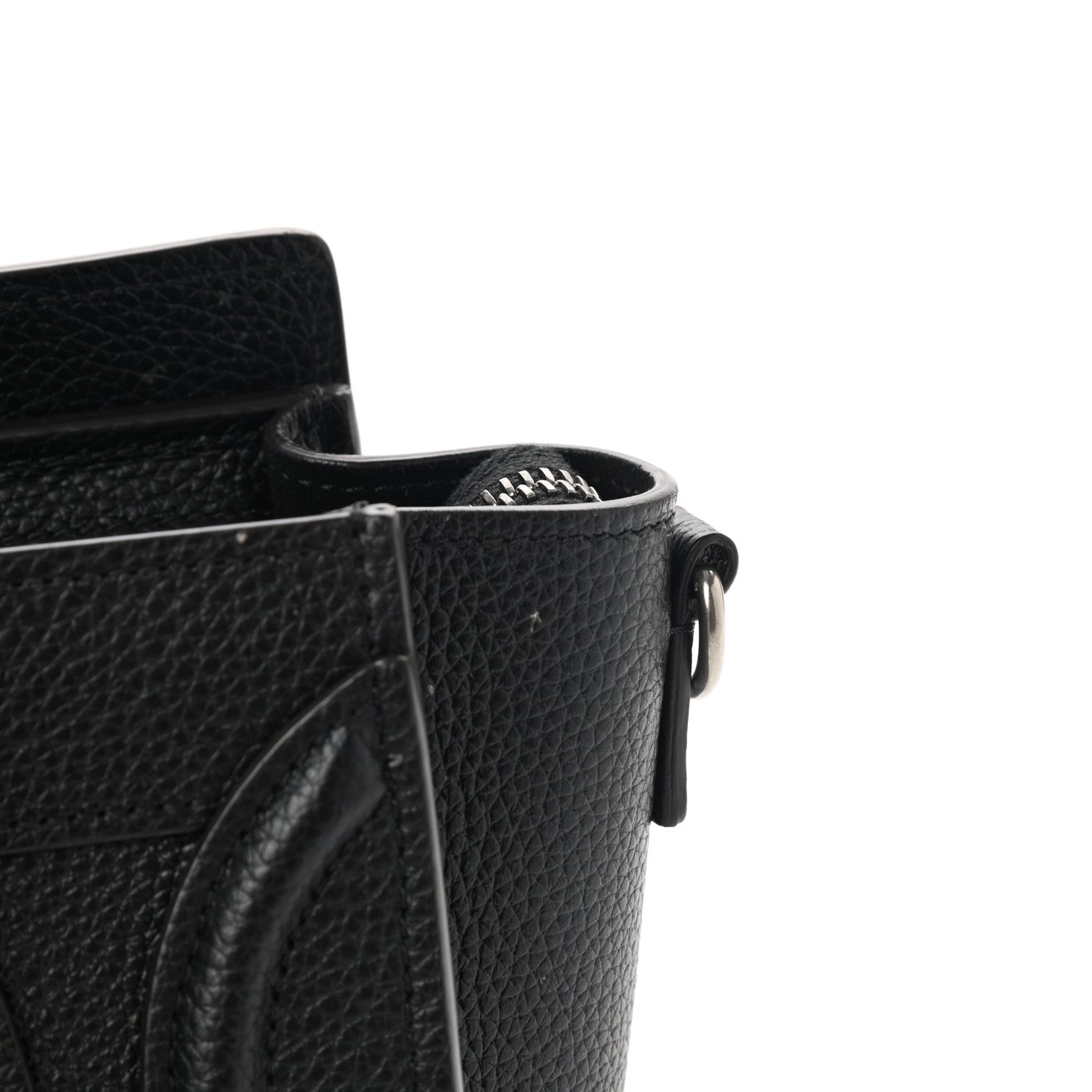 Celine Drummed Calfskin Nano Luggage Black 12 of 12