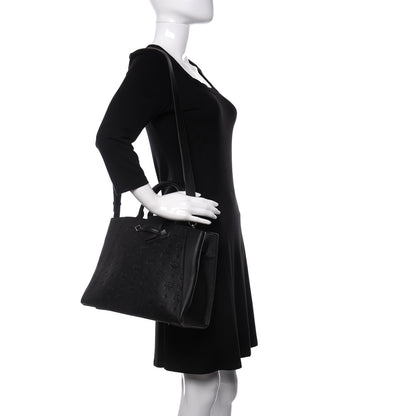 MCM Calfskin Ottomar Monogram Medium Essential Tote Black 2 of 11