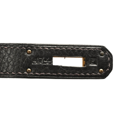 Hermes Taurillon Clemence Birkin 35 Chocolate 6 of 11