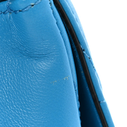 Versace Nappa Quilted Virtus Bag Blue 10 of 11