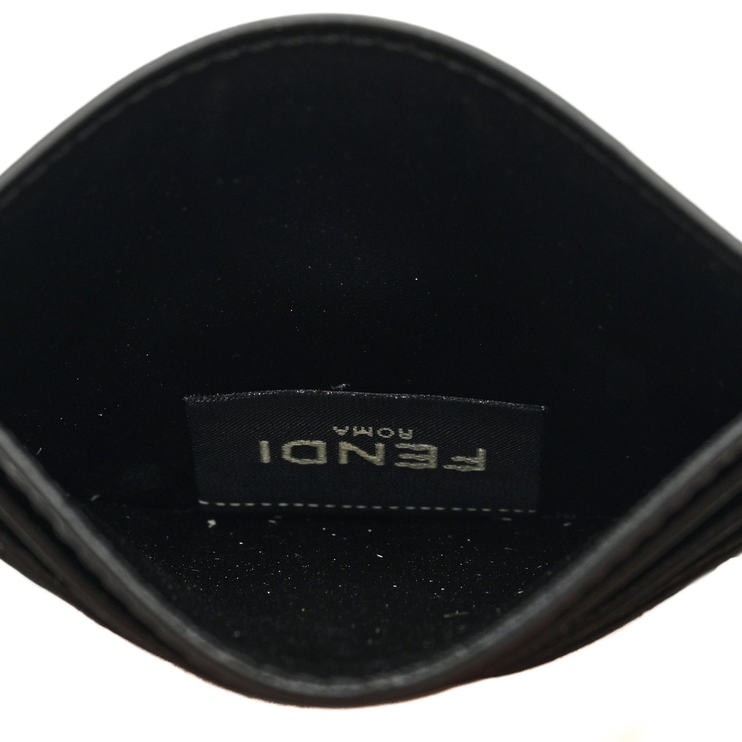 Ostrich Vitello Card Holder Blueberry Black