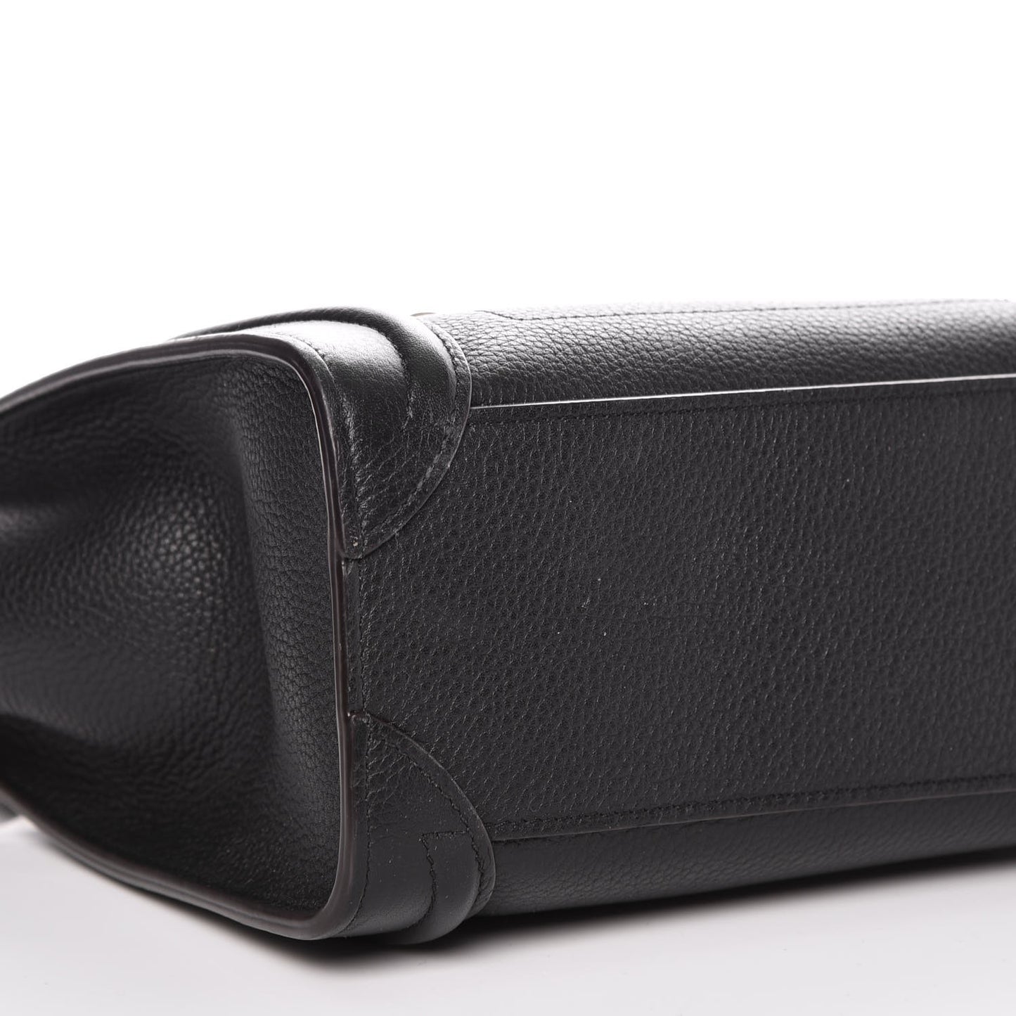 Drummed Calfskin Nano Luggage Black