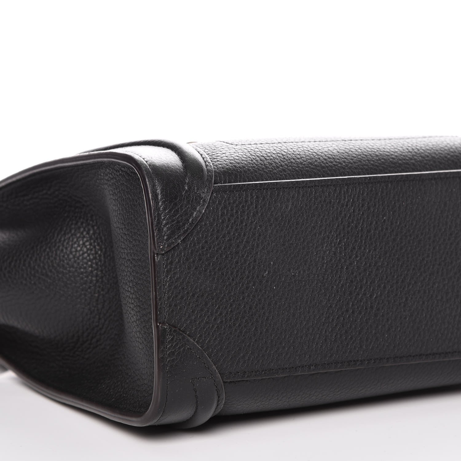 Celine Drummed Calfskin Nano Luggage Black 8 of 9