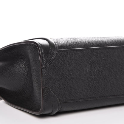 Celine Drummed Calfskin Nano Luggage Black 8 of 9