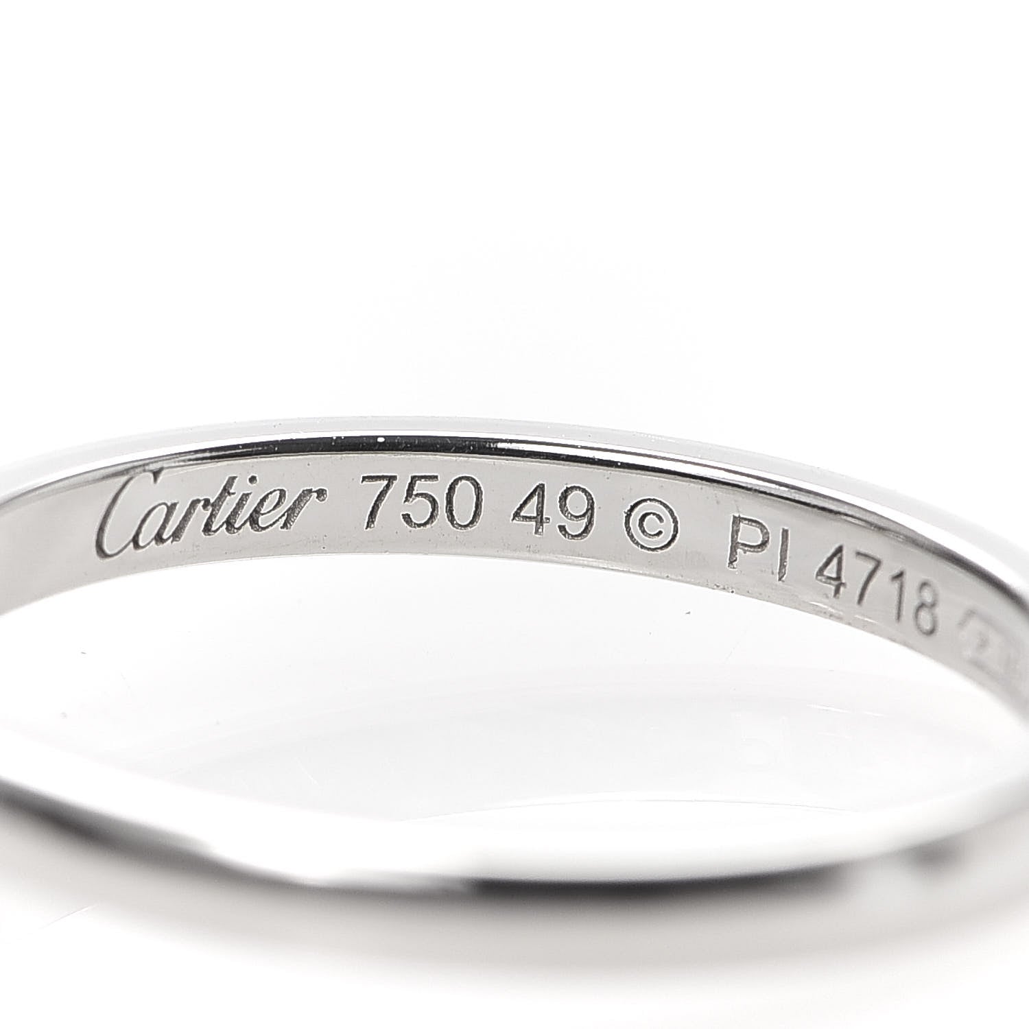 Cartier 18K White Gold Diamond D'Amour Heart Ring 49 4.75 4 of 5