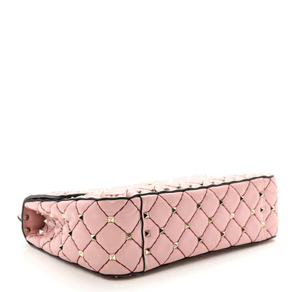 Valentino Garavani Lambskin Medium Rockstud Spike Shoulder Bag Poudre 4 of 10