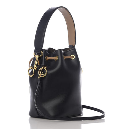 Fendi Vitello Liberty F is Fendi Stamp Patch Mini Mon Tresor Bucket Bag Blue Notte Cuoio Flamingo 2 of 8