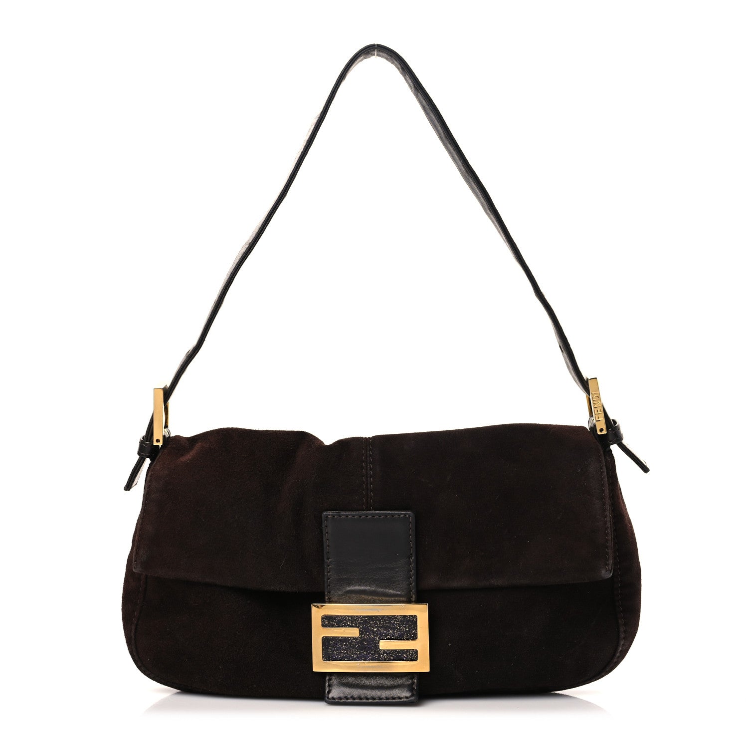 Fendi Suede Baguette Brown 1 of 10