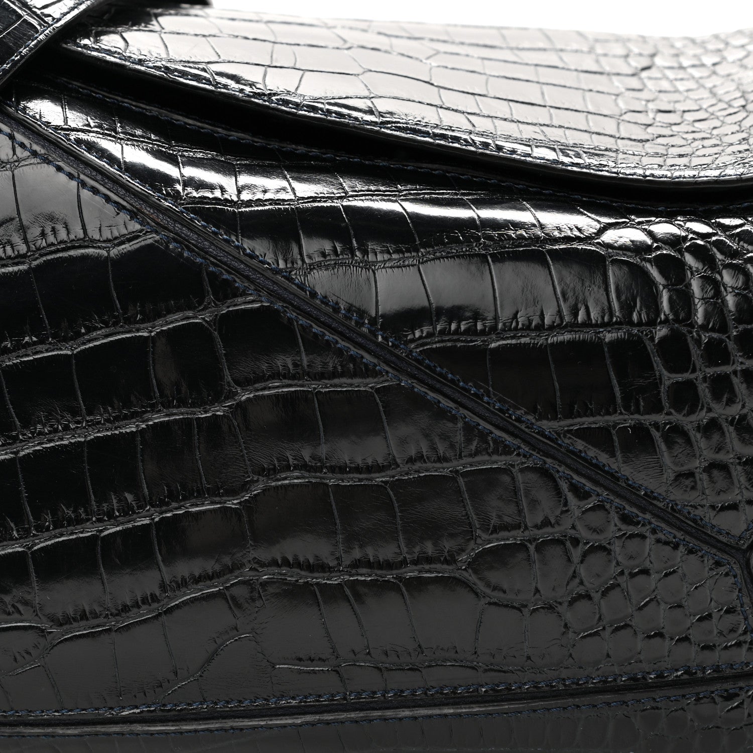 Loewe Crocodile Medium Puzzle Bag Black 7 of 9