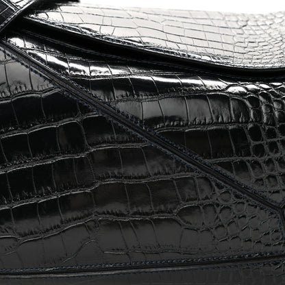 Loewe Crocodile Medium Puzzle Bag Black 7 of 9