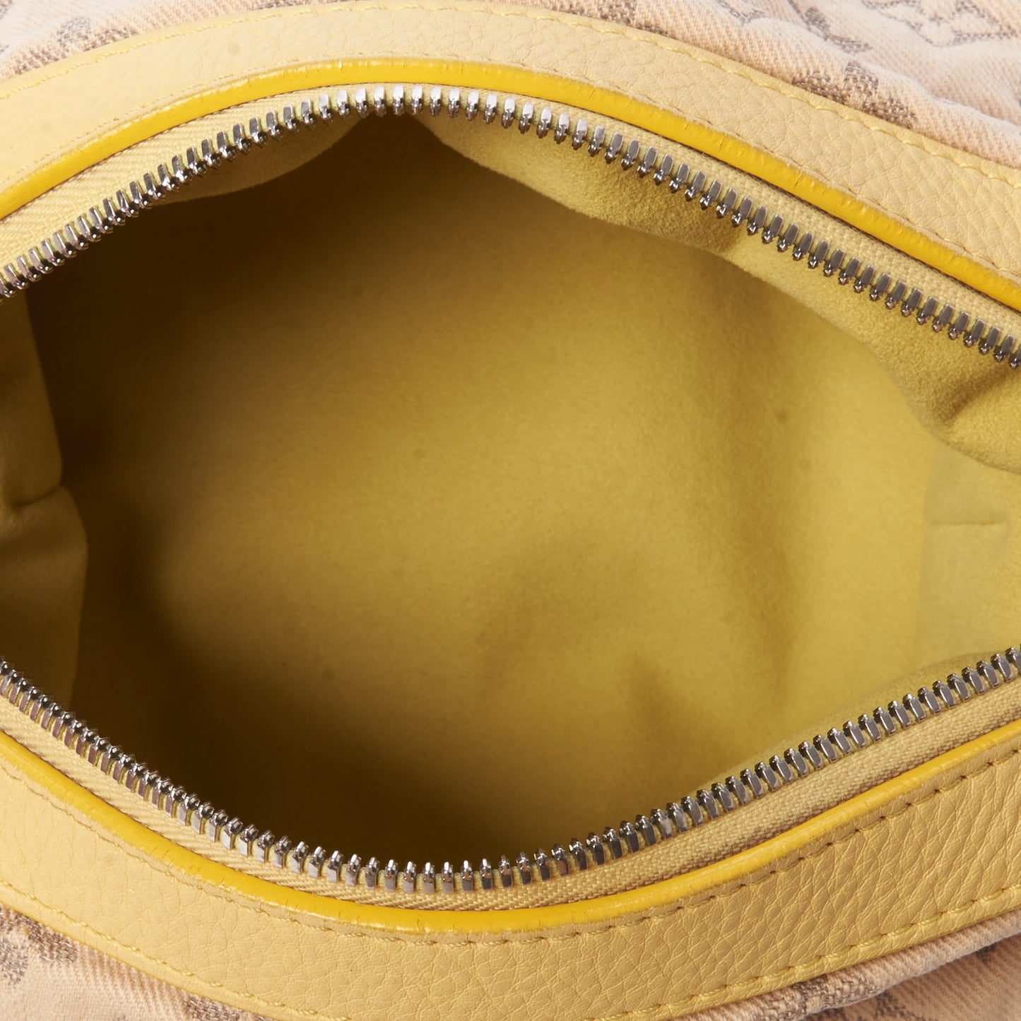 Monogram Denim Pochette Round Yellow