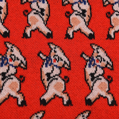 Gucci Wool Happy Pig Scarf Flame Pink 4 of 5