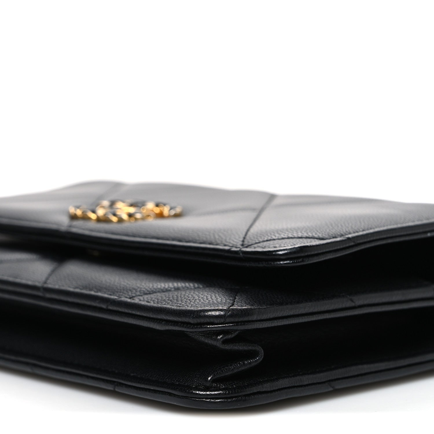 Chanel Lambskin Quilted Chanel 19 Wallet On Chain WOC Black 11 of 11