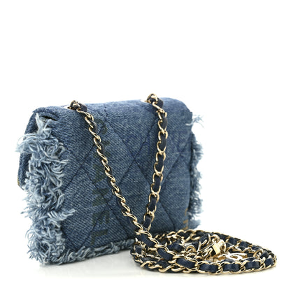 Chanel Denim Quilted Denim Mood Belt Bag Blue Multicolor 3 of 11