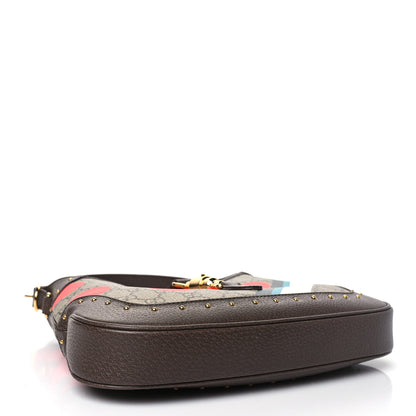 Gucci GG Supreme Monogram Geometric Textured Dollar Calfskin Web Small Jackie 1961 Hobo 4 of 10