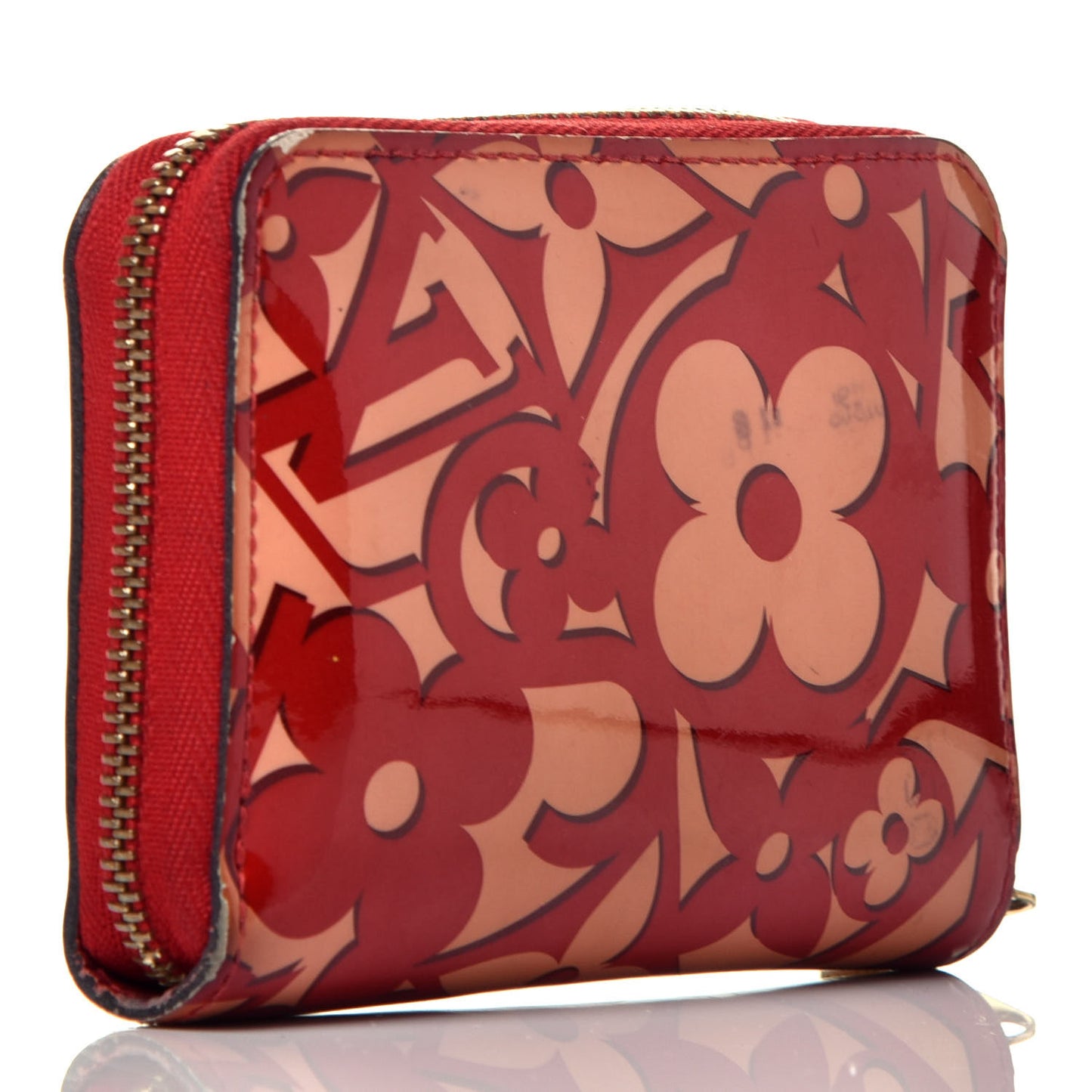 Patent Sweet Monogram Zippy Coin Purse Pomme D'Amour