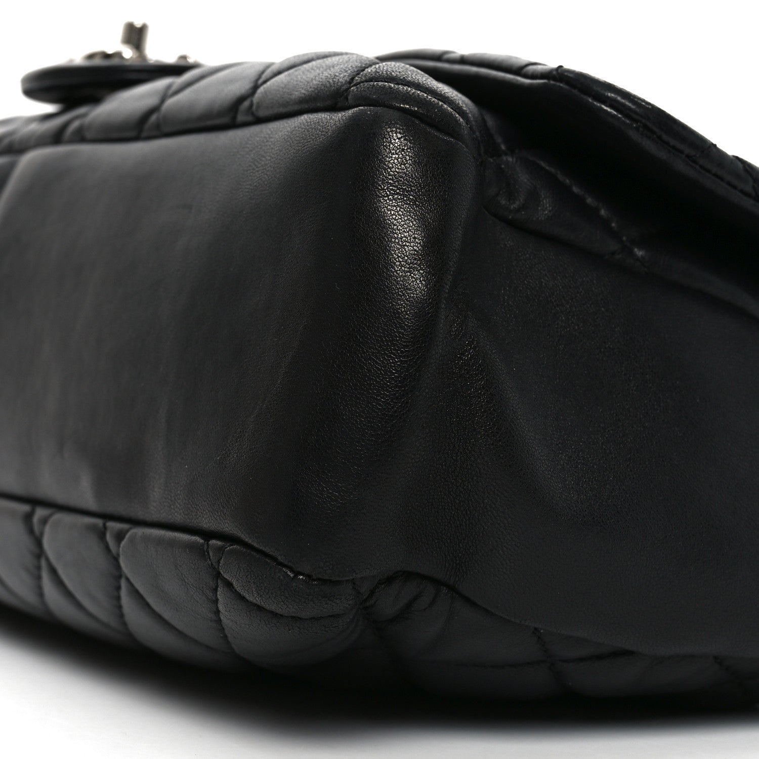 Chanel Lambskin Quilted Jumbo Coco Rain Flap Black 10 of 10