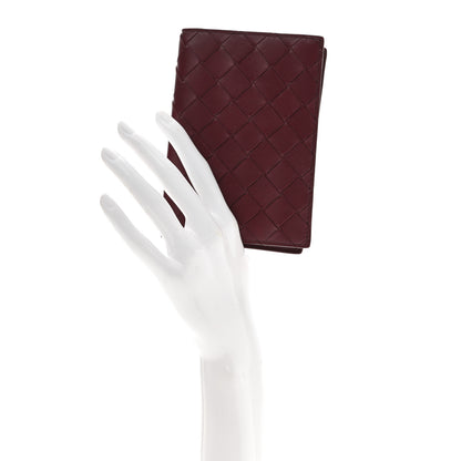 Bottega Veneta Nappa Intrecciato Passport Case Bordeaux 2 of 8