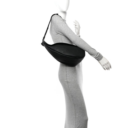 The Row Grained Calfskin Large Slouchy Banana Bag Black 2 of 11