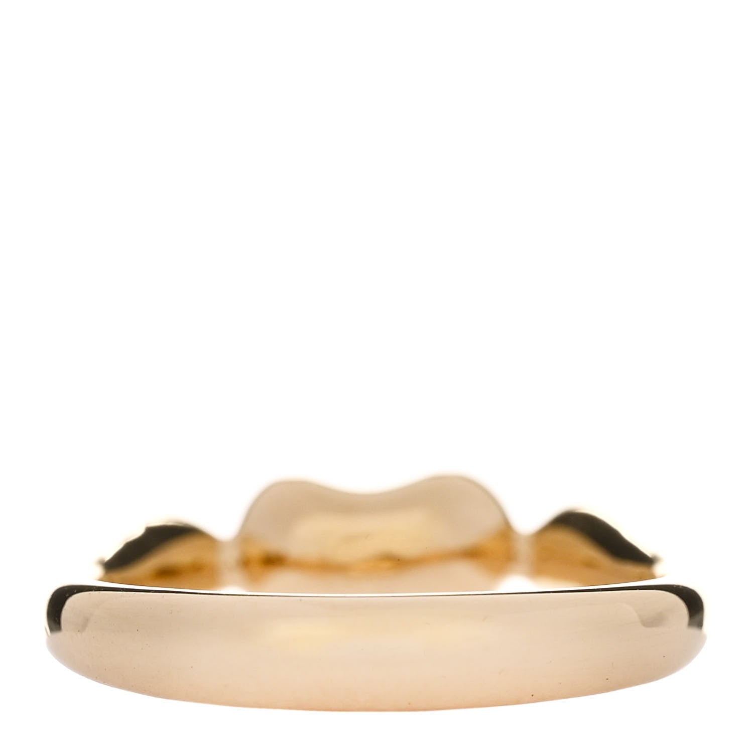 Tiffany 18K Yellow Gold Diamond Elsa Peretti Bean Ring 49 5 3 of 4