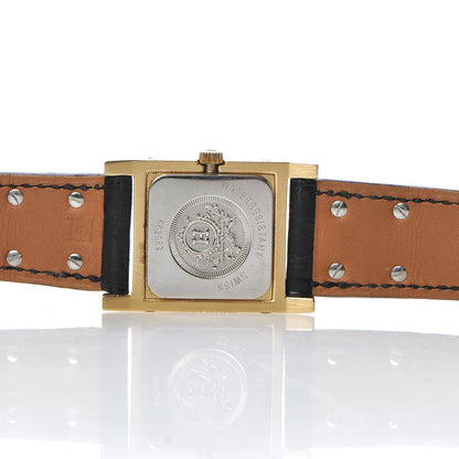 Hermes Stainless Steel Alligator 23mm Medor Quartz Watch Noir 7 of 12
