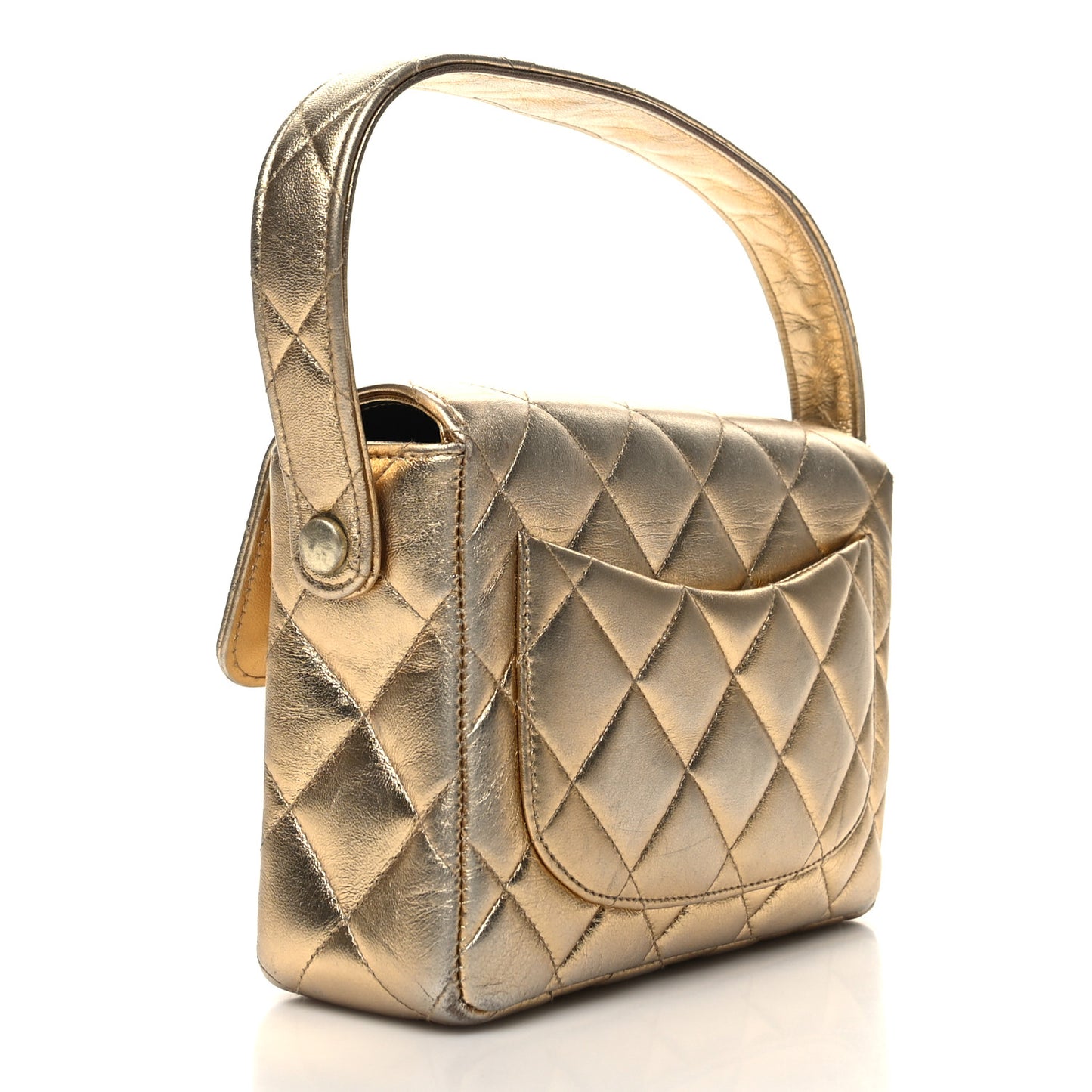 Lambskin Micro Mini Kelly Flap Bag Gold