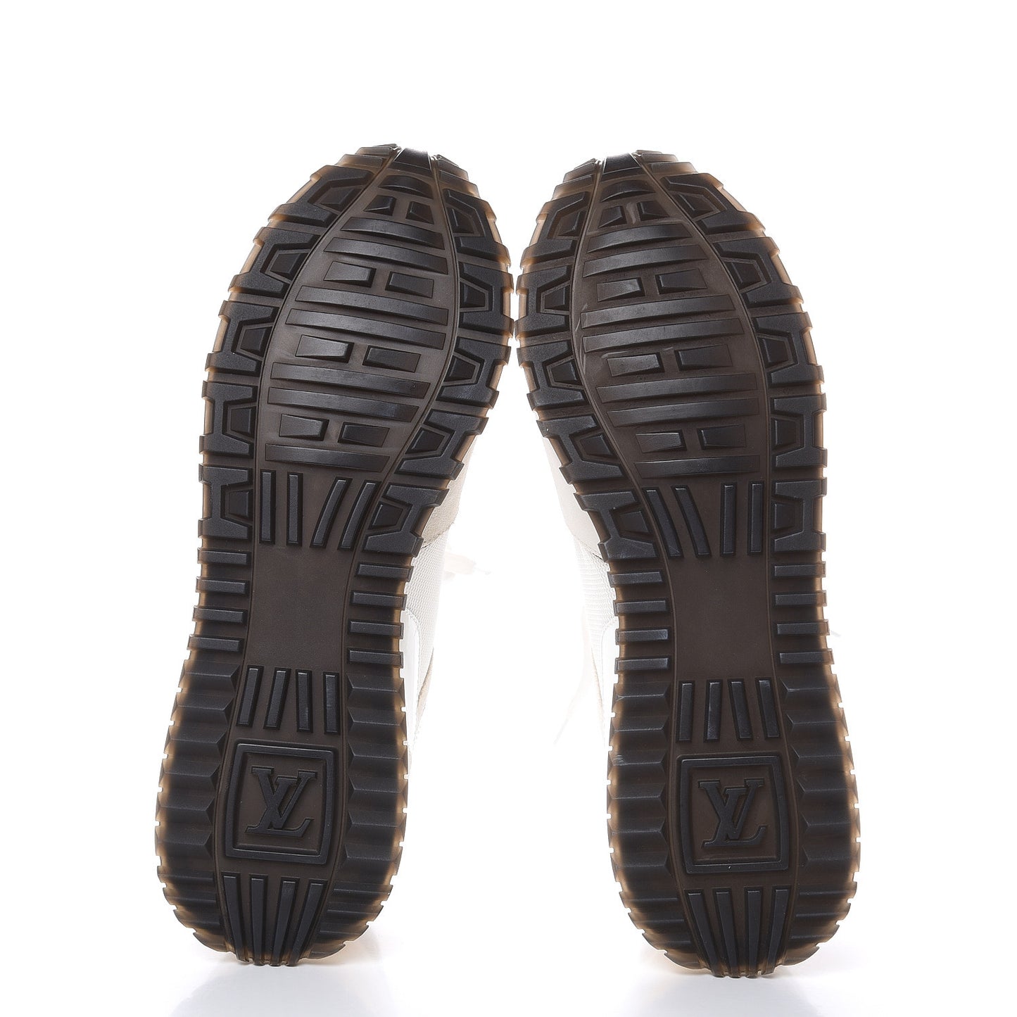 Suede Reverse Monogram Run Away Sneakers 40 White