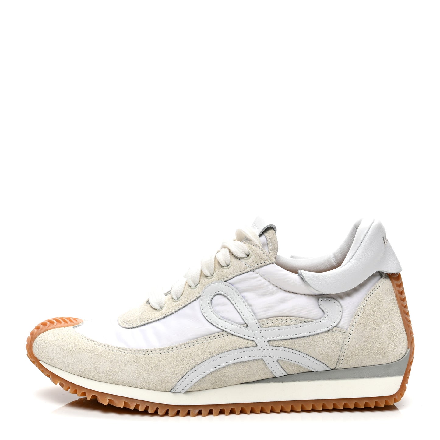Nylon Suede Flow Retro Runner Sneakers  White
