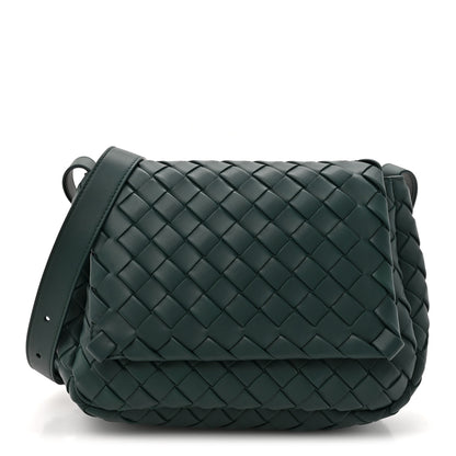 Bottega Veneta Nappa Intrecciato Small Cobble Messenger Bag Emerald Green 1 of 11