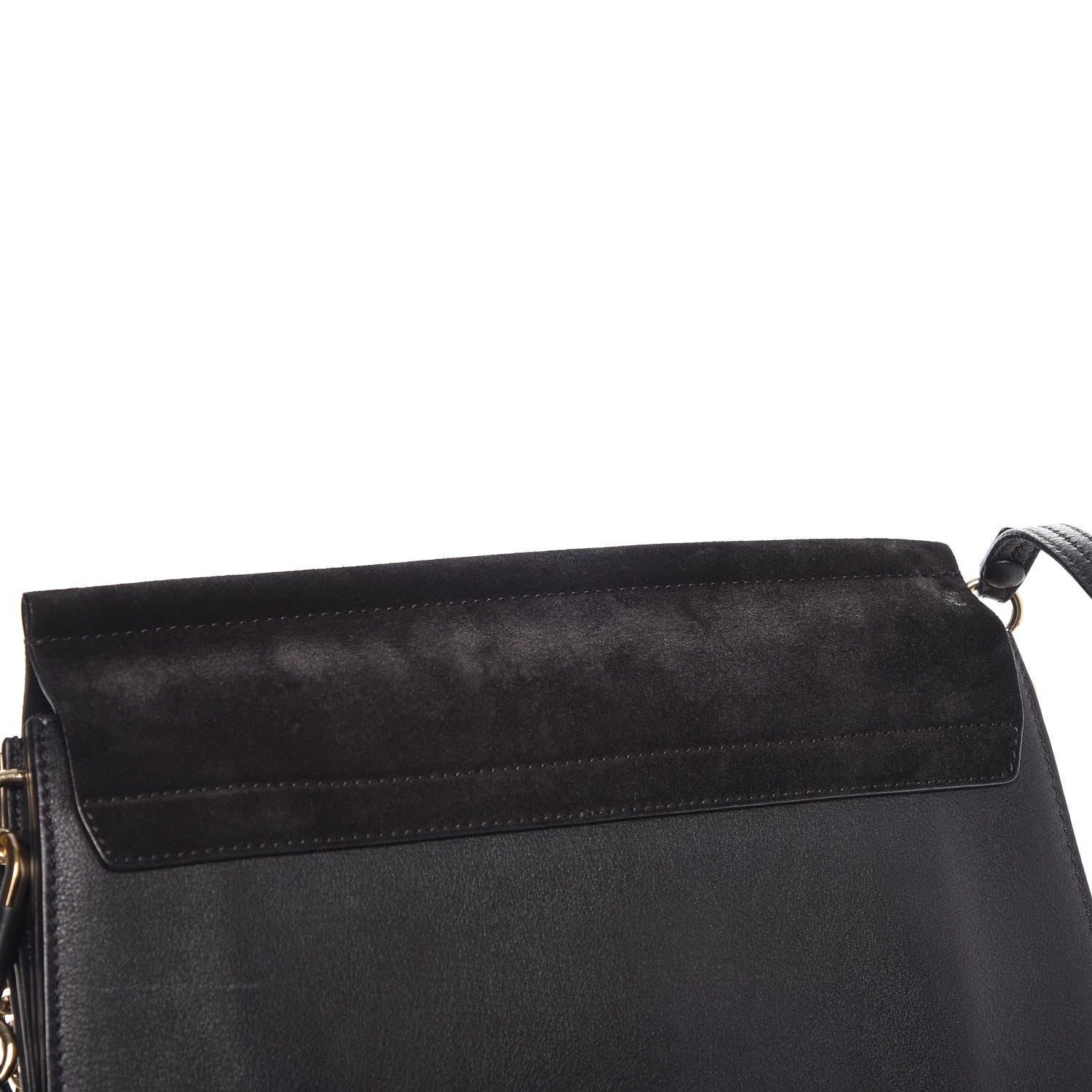 Chloe Suede Calfskin Medium Faye Shoulder Bag Black 8 of 12