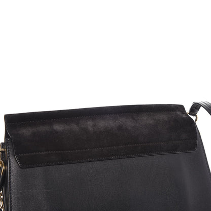 Chloe Suede Calfskin Medium Faye Shoulder Bag Black 8 of 12