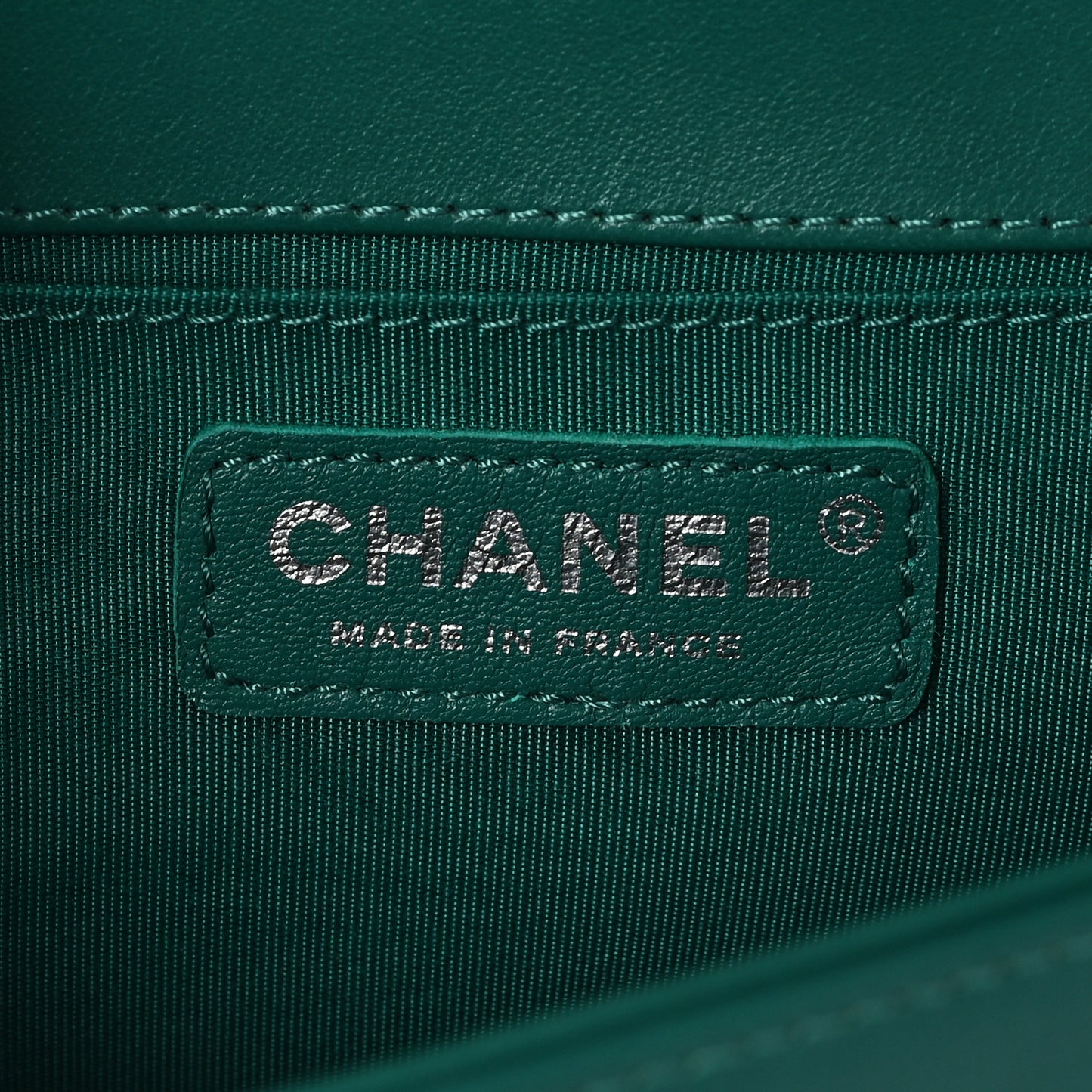 Lambskin Quilted Medium Boy Flap Green
