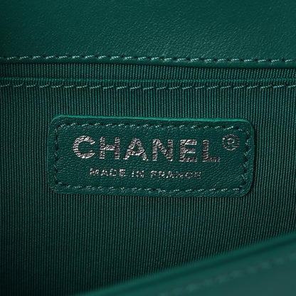 Chanel Lambskin Quilted Medium Boy Flap Green 6 of 10
