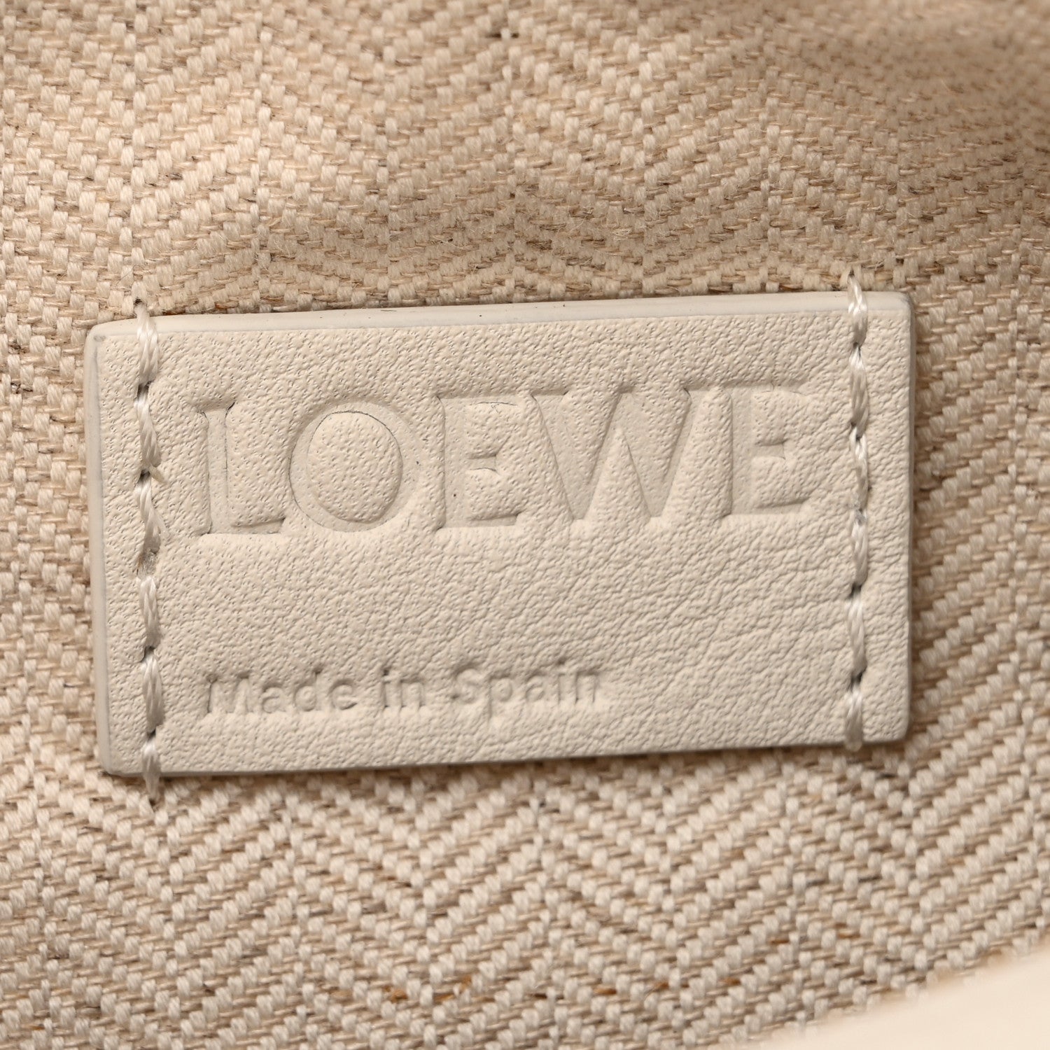 Loewe Classic Calfskin Small Puzzle Edge Bag Soft White Paper Craft 5 of 10