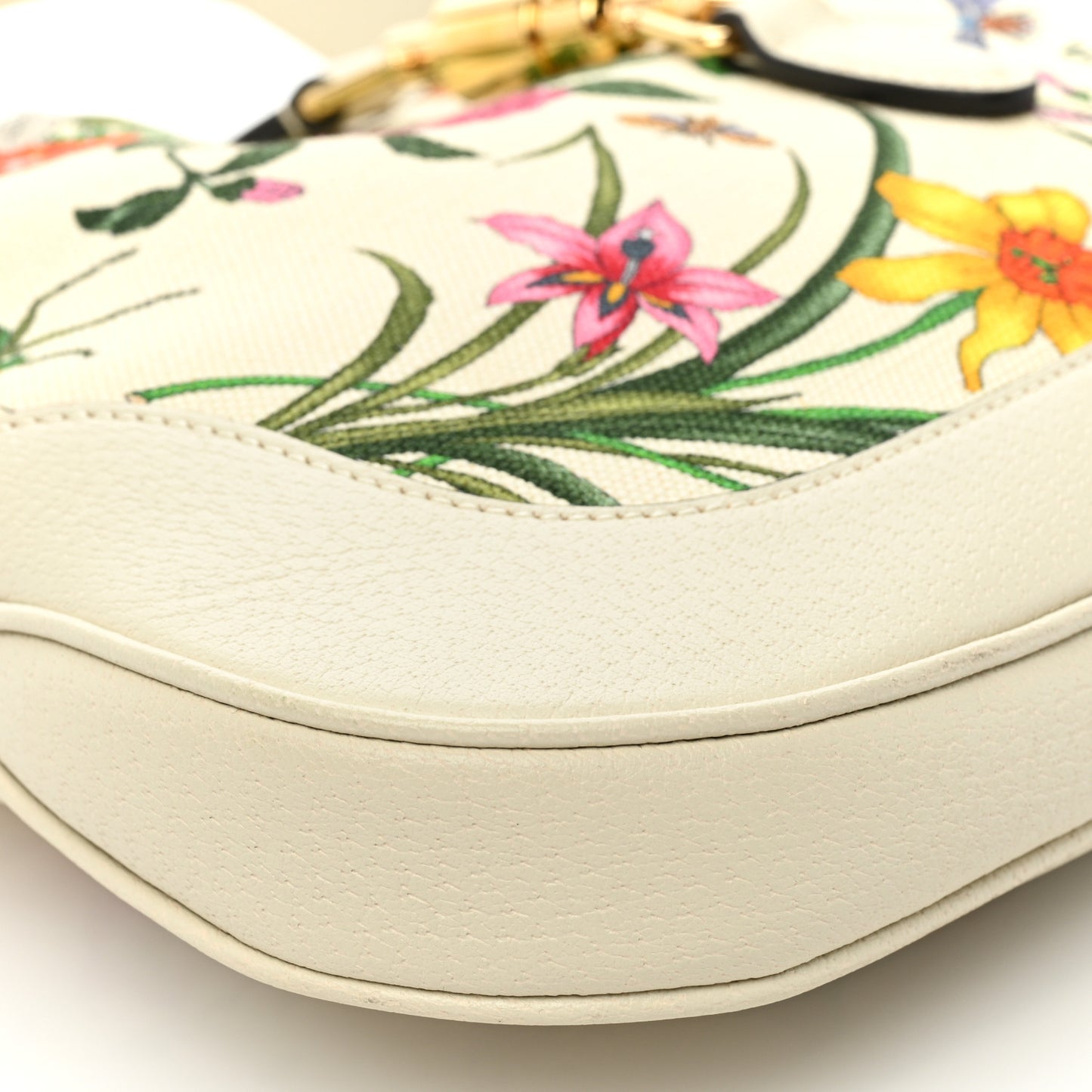 Canvas Flora Medium Jackie Hobo White
